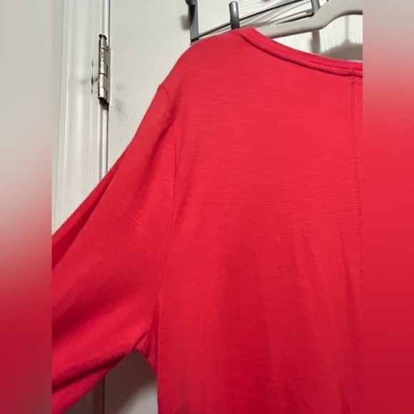 Zenergy by Chicos size 0 women’s small tunic coral pink 3/4 sleeve top comfy - Picture 3 of 14